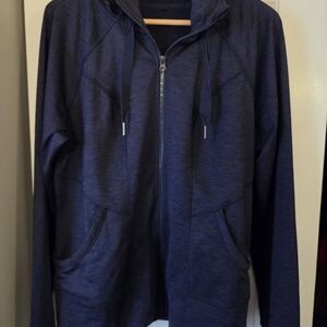 Womens Zip-Up Hoodie Sweater - Navy